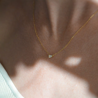 Pear Diamond East-West Pendant