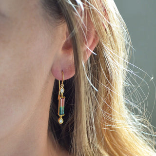 Watermelon Tourmaline Earrings