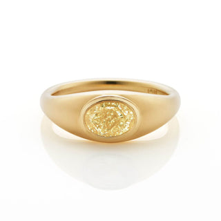 Yellow Diamond Dome Ring