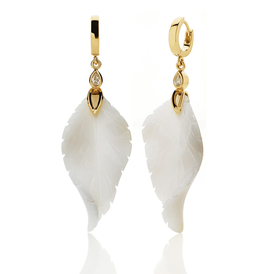 Cicely Earrings in White