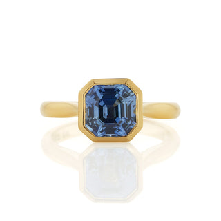 Asscher Sapphire Solitaire