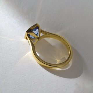 Asscher Sapphire Solitaire