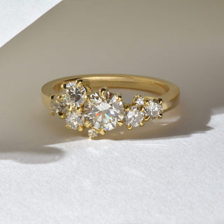 Asymmetrical Diamonds in 18ct gold