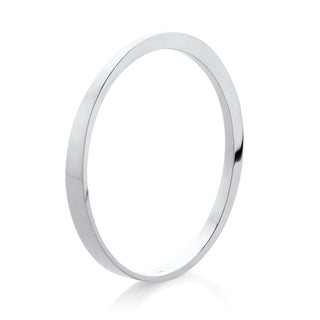 Round Tapered Bangle in Silver