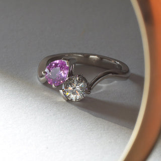 Pink sapphire engagement ring Auckland