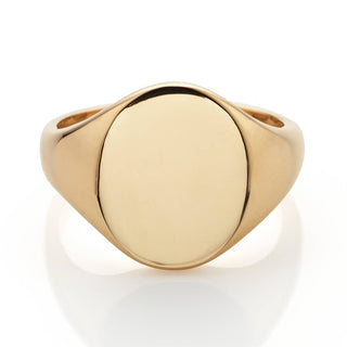 Classic Oval Signet Ring – 15 x 12mm Top