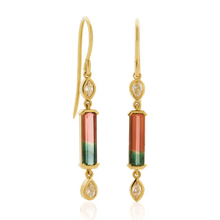 Watermelon Tourmaline Earrings