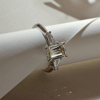 Emerald-Cut and Baguette Trilogy in Platinum