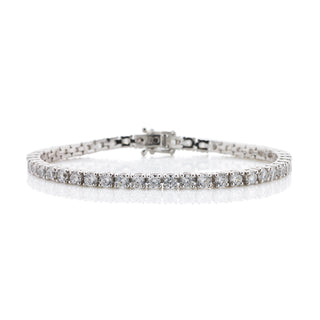 Hearts & Arrows Diamond Tennis Bracelet 5.49ct