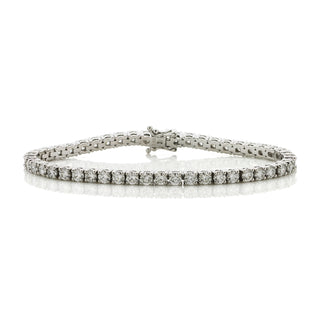 White gold and diamond tennis bracelet, with 71 diamonds = 3.50ct total