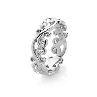 Filigree Platinum Diamond Ring