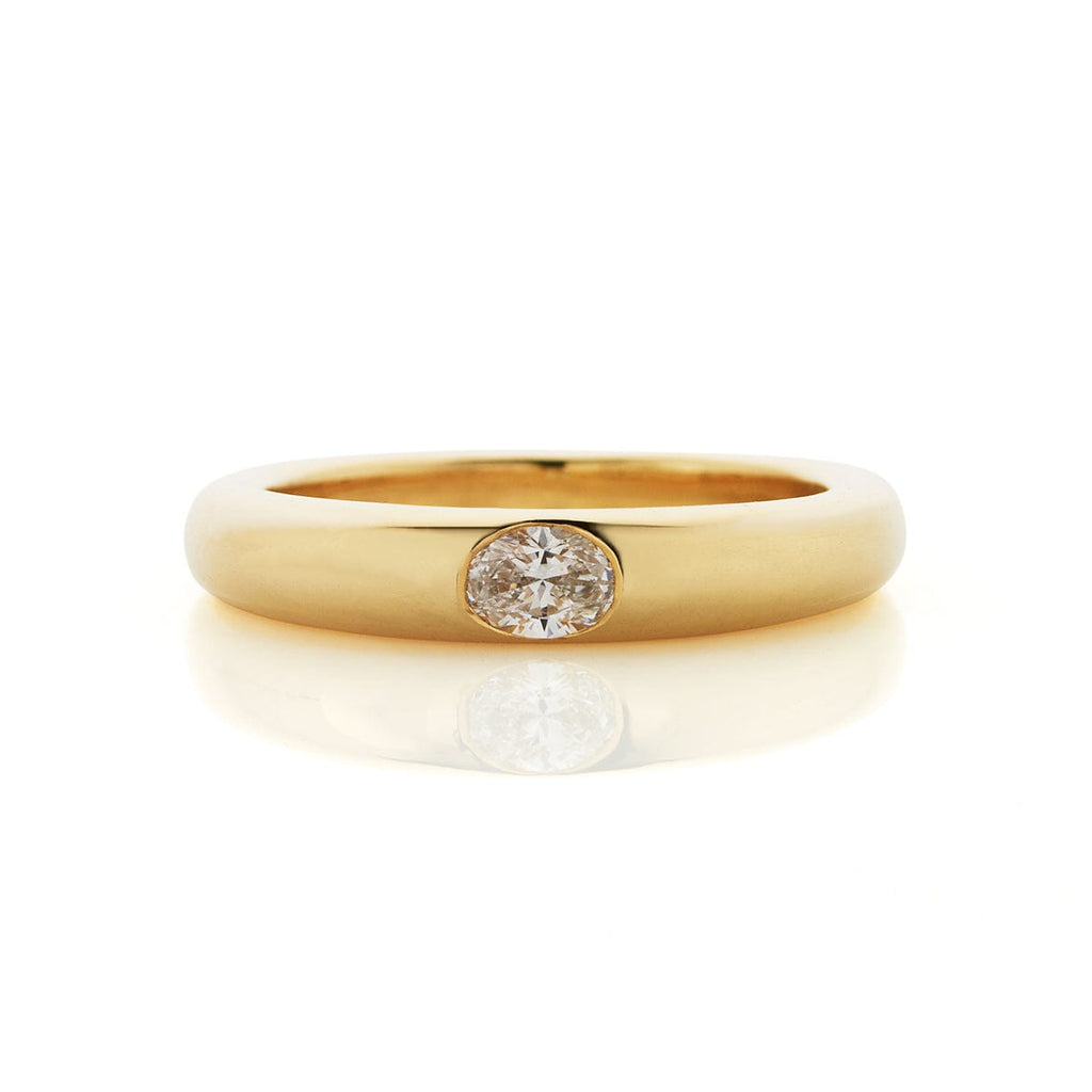 Oval Diamond Dome Ring – Jewellers Workshop