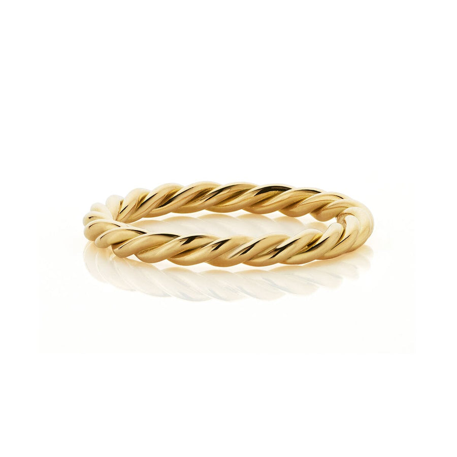 18k Gold Twirl Ring Spiral Ring Gold Twist Ring Gold Stacking Rings