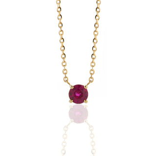 Ruby Solitaire Floating Pendant