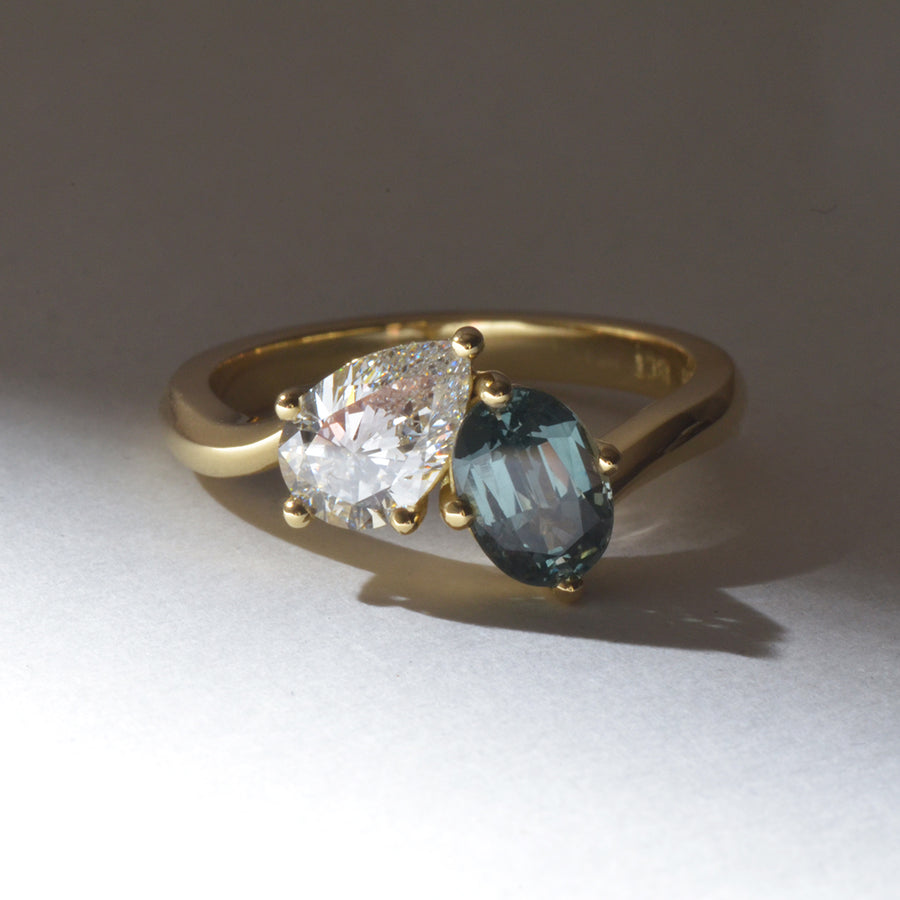 Sapphire and Diamond 'Toi et Moi'